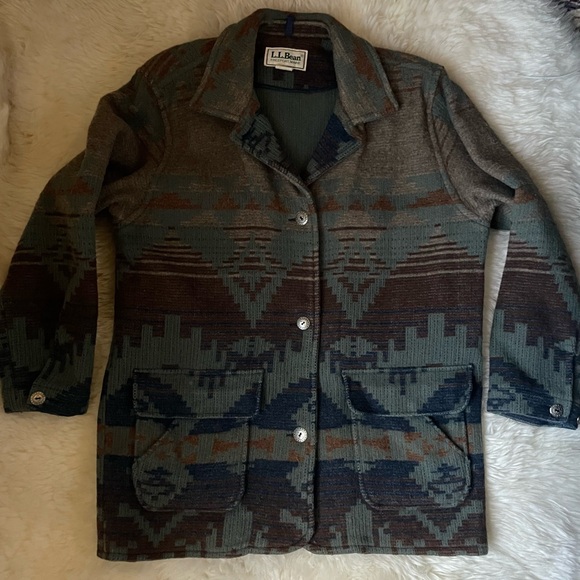 L.L. Bean Jackets & Blazers - Vintage | rare LL Bean Aztec tribal wool heavy jacket